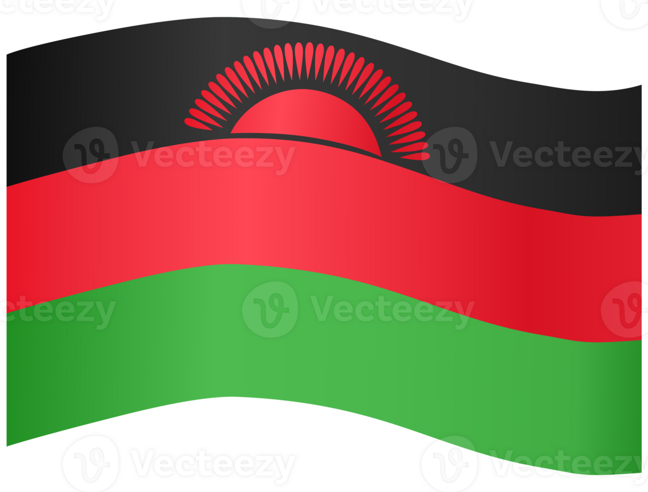 Malawi flag wave png