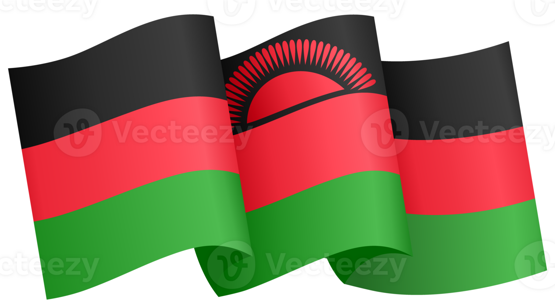 Malawi flag wave png