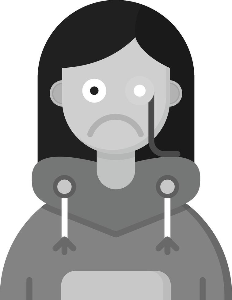 detective gris escala icono vector