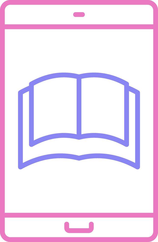 Education App Linear Two Colour Icon vector