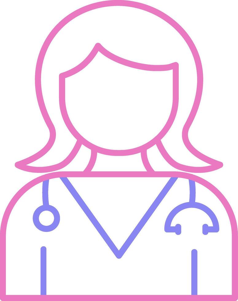 Doctor Linear Two Colour Icon vector