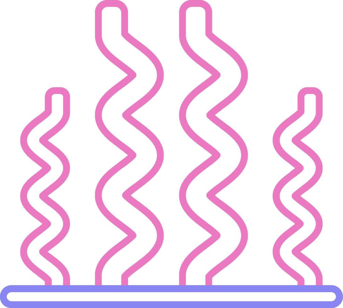 Seaweed Linear Two Colour Icon vector