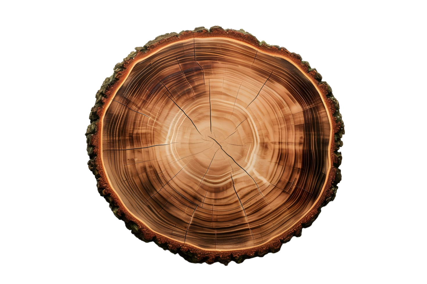 AI generated a tree stump on a transparent  background png