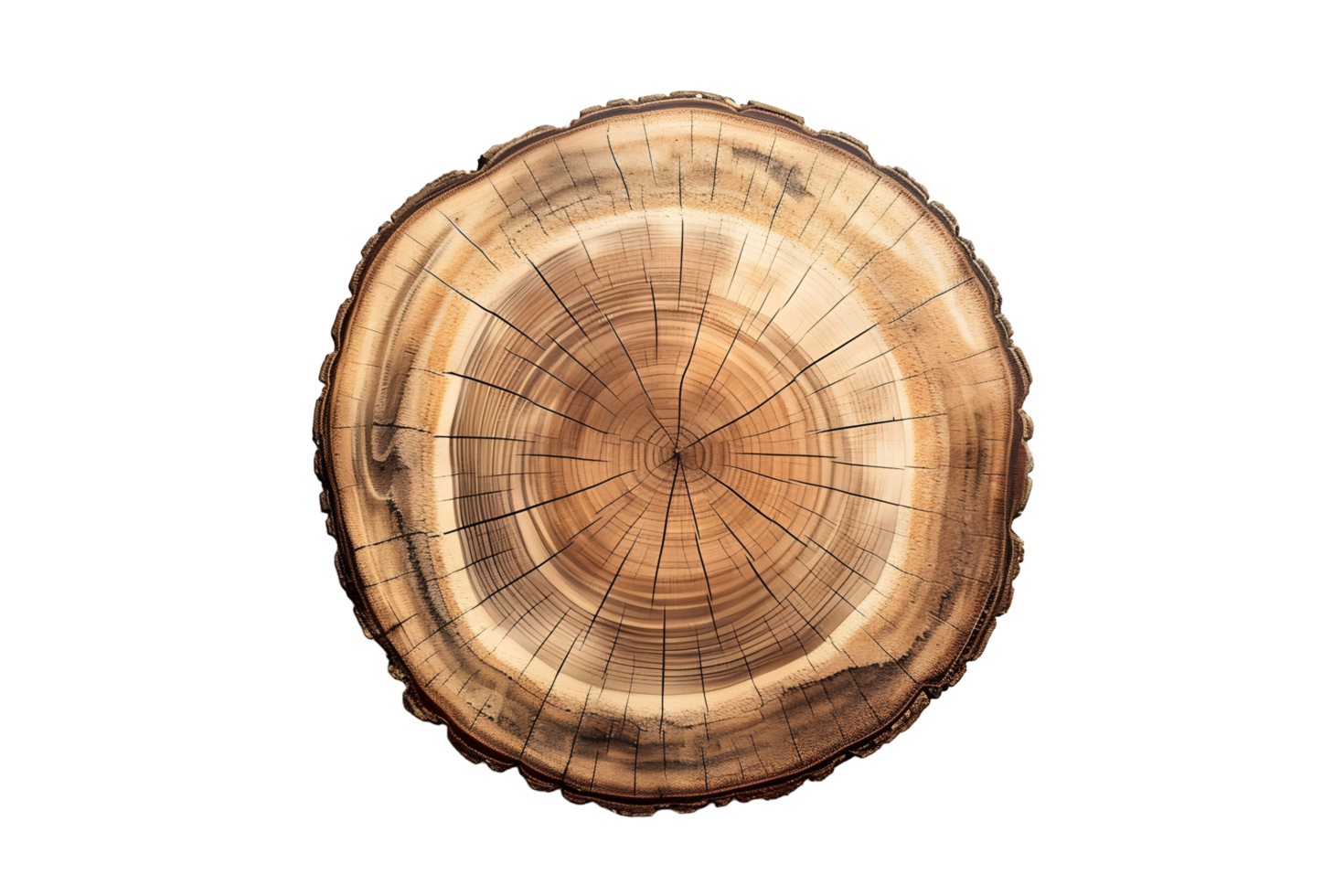 AI generated a tree stump on a transparent  background png