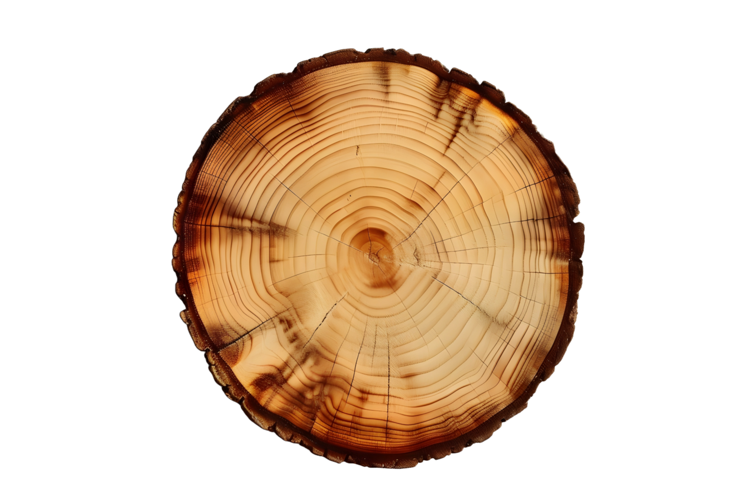 AI generated a tree stump on a transparent  background png