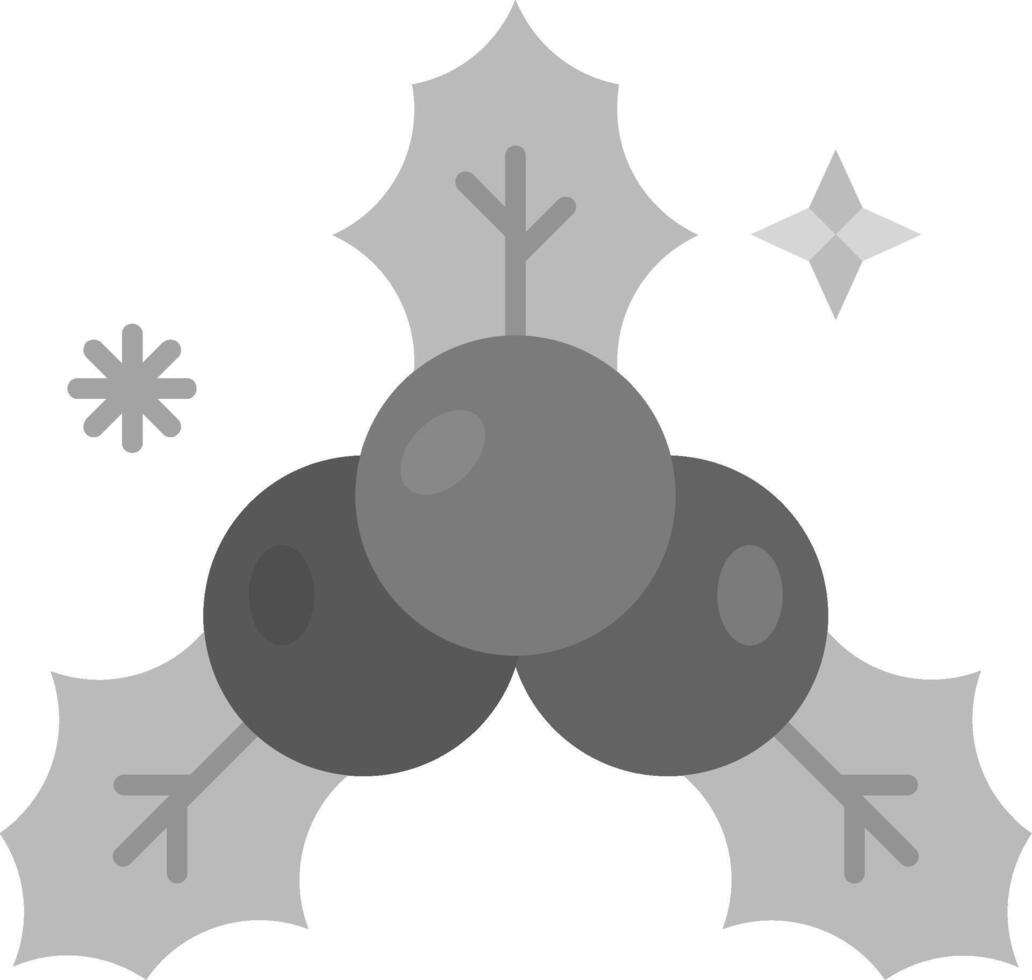 muérdago gris escala icono vector