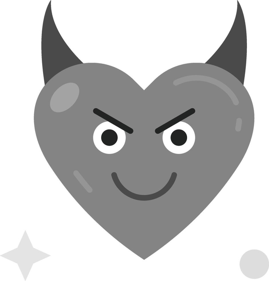 Demon Grey scale Icon vector