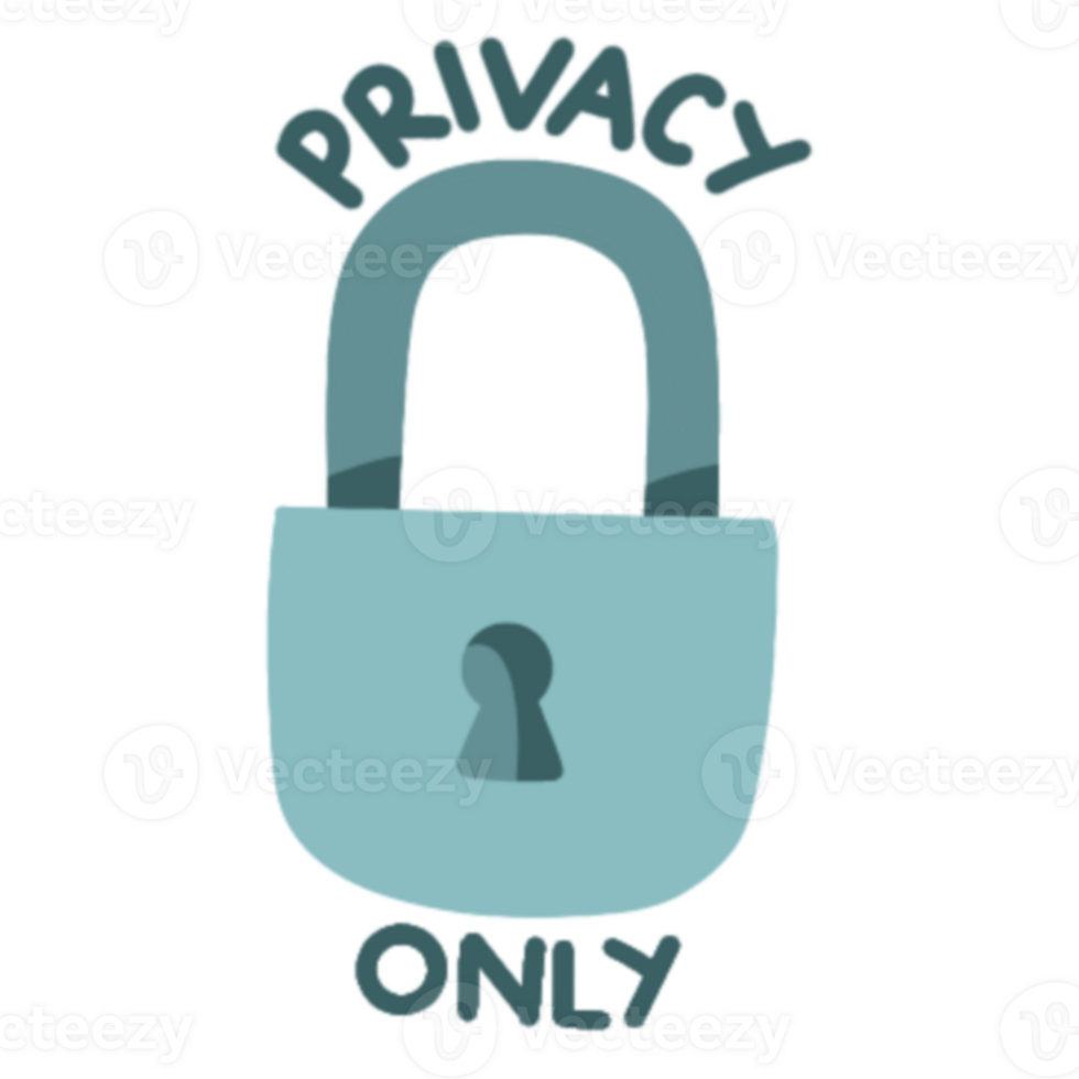 Lock privacy only illustration png