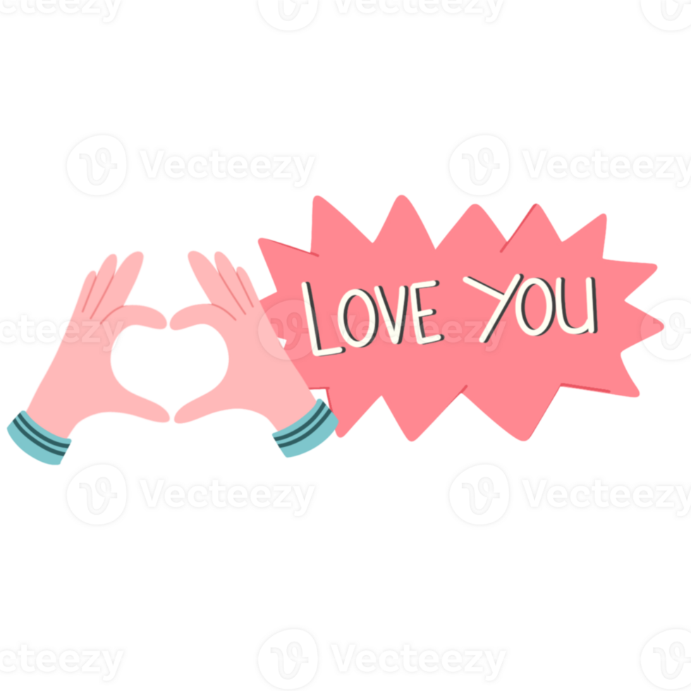 Hand gestures I love you valentine png