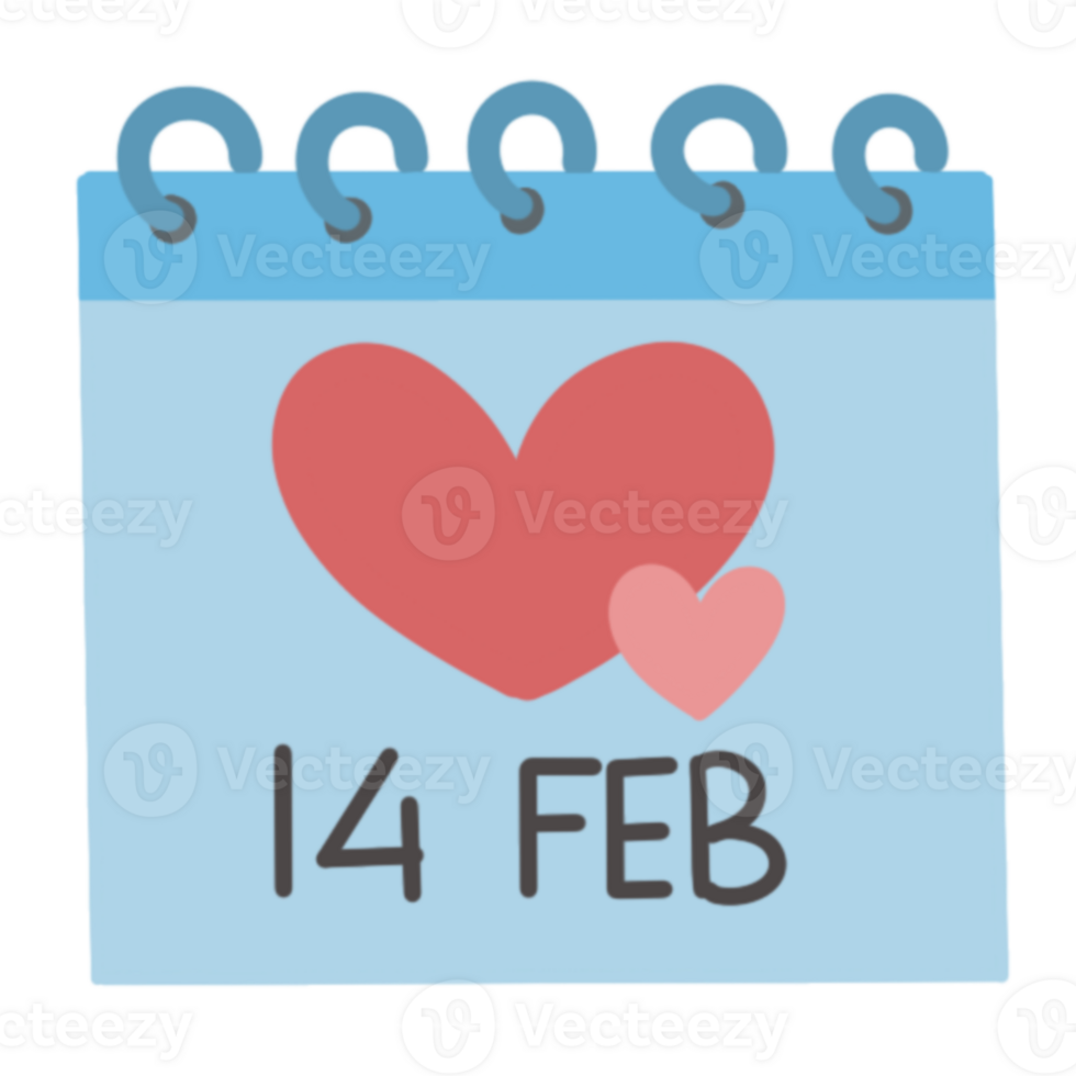 liefde kalender Valentijn dag png