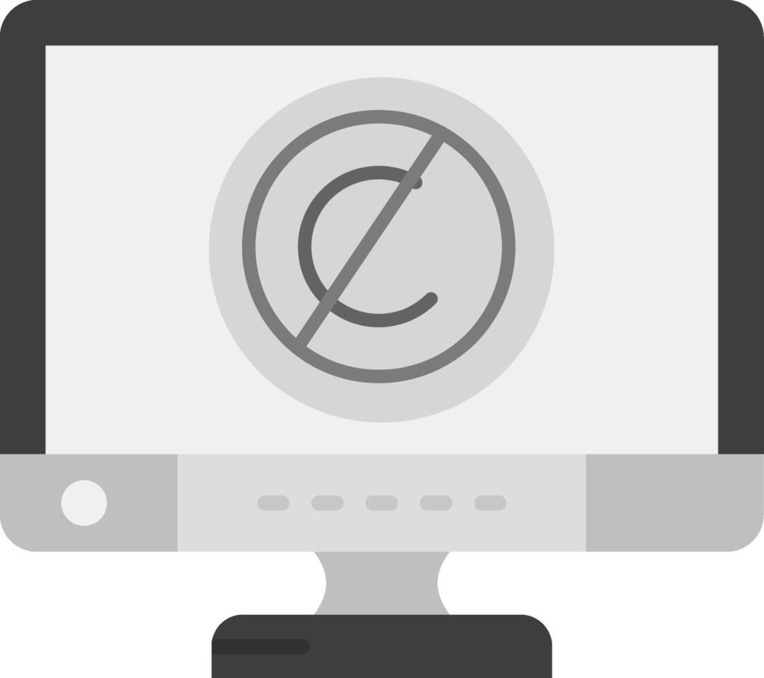 Copyright Grey scale Icon vector