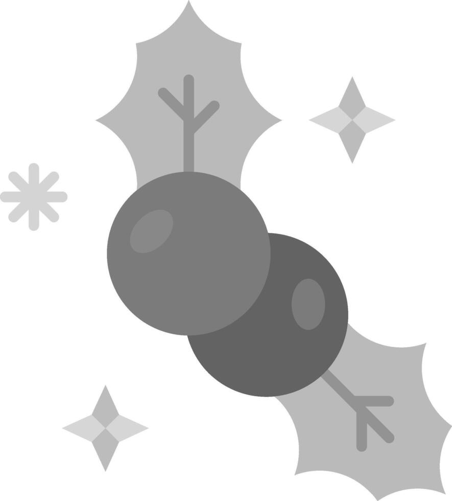 muérdago gris escala icono vector