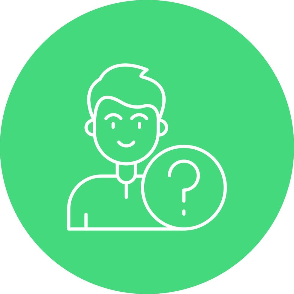 Question Line color circle Icon vector