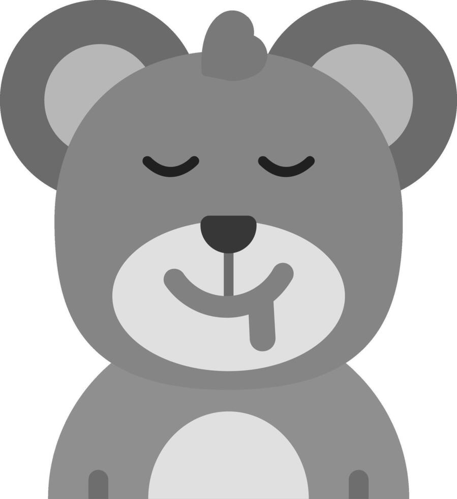 Drooling Grey scale Icon vector