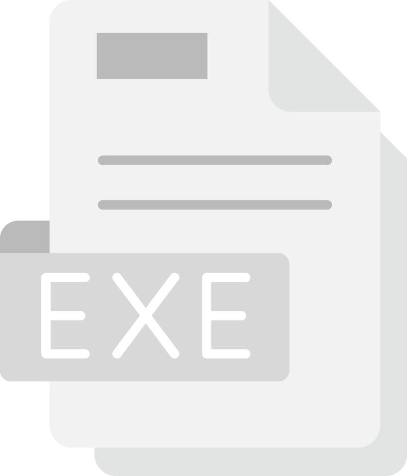 exe gris escala icono vector