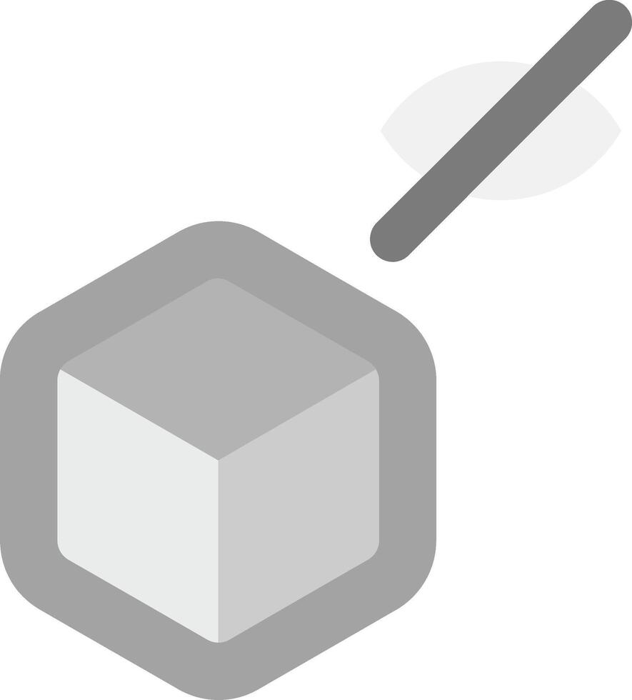 Hide object Grey scale Icon vector