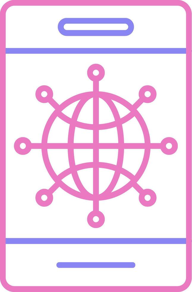 Internet Linear Two Colour Icon vector