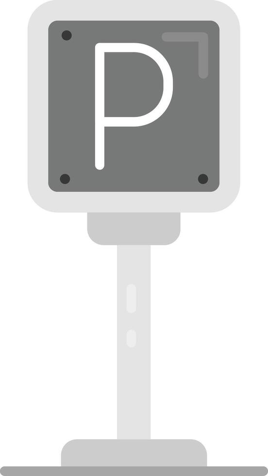 Parking Grey scale Icon vector