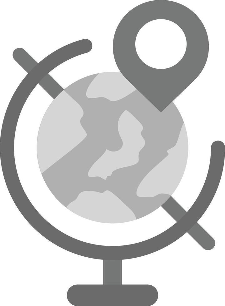 Globe Grey scale Icon vector