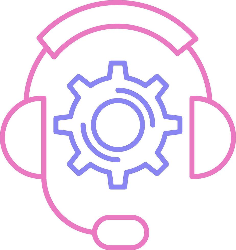 Technical Support Linear Two Colour Icon vector
