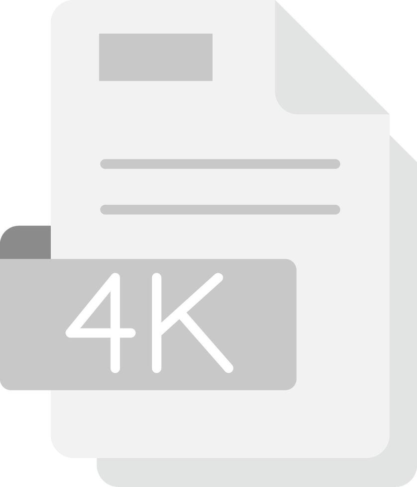4k Grey scale Icon vector
