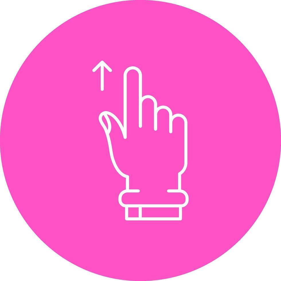 Swipe Up Line color circle Icon vector