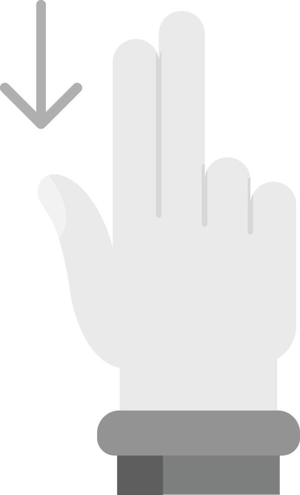 Two Fingers Down Grey scale Icon vector