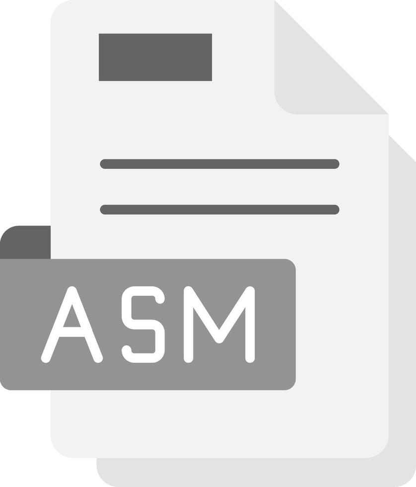 Asm Grey scale Icon vector