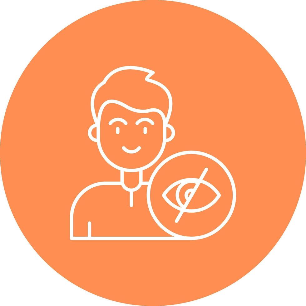 Disabled Line color circle Icon vector