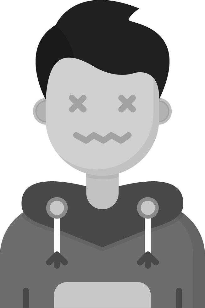 Dead Grey scale Icon vector