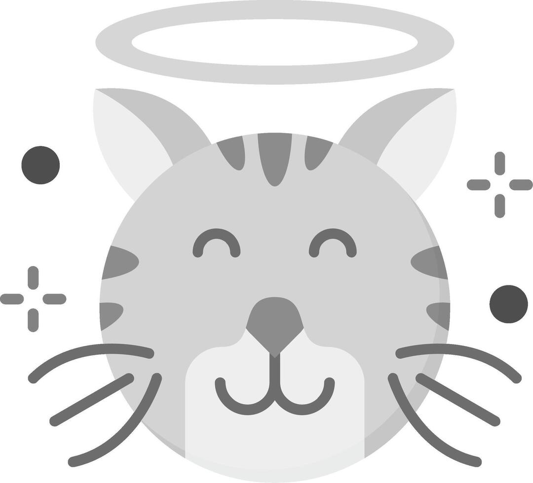 Angel Grey scale Icon vector