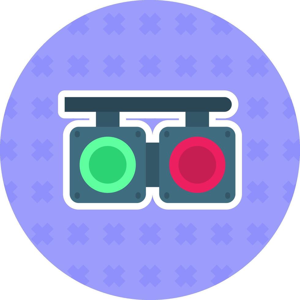 Crossing Flat Sticker Icon vector