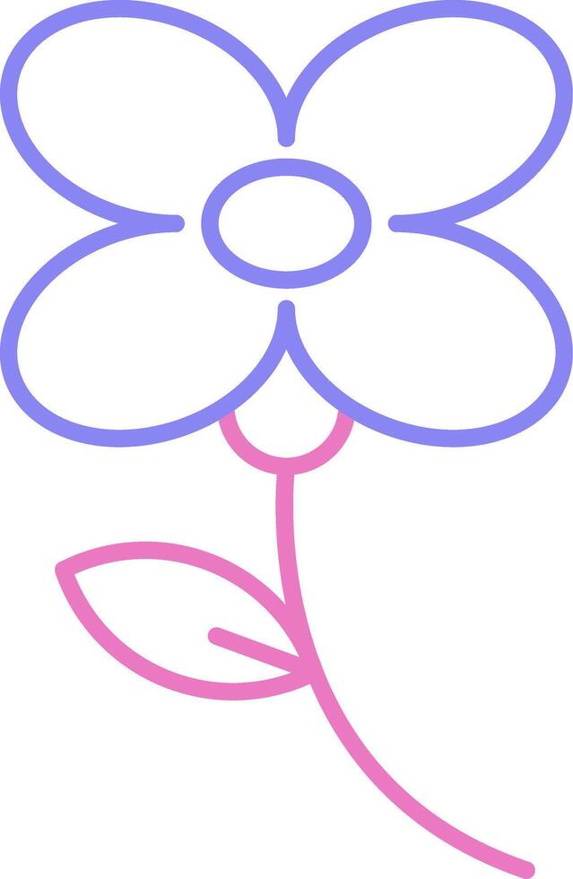 Safflower Linear Two Colour Icon vector