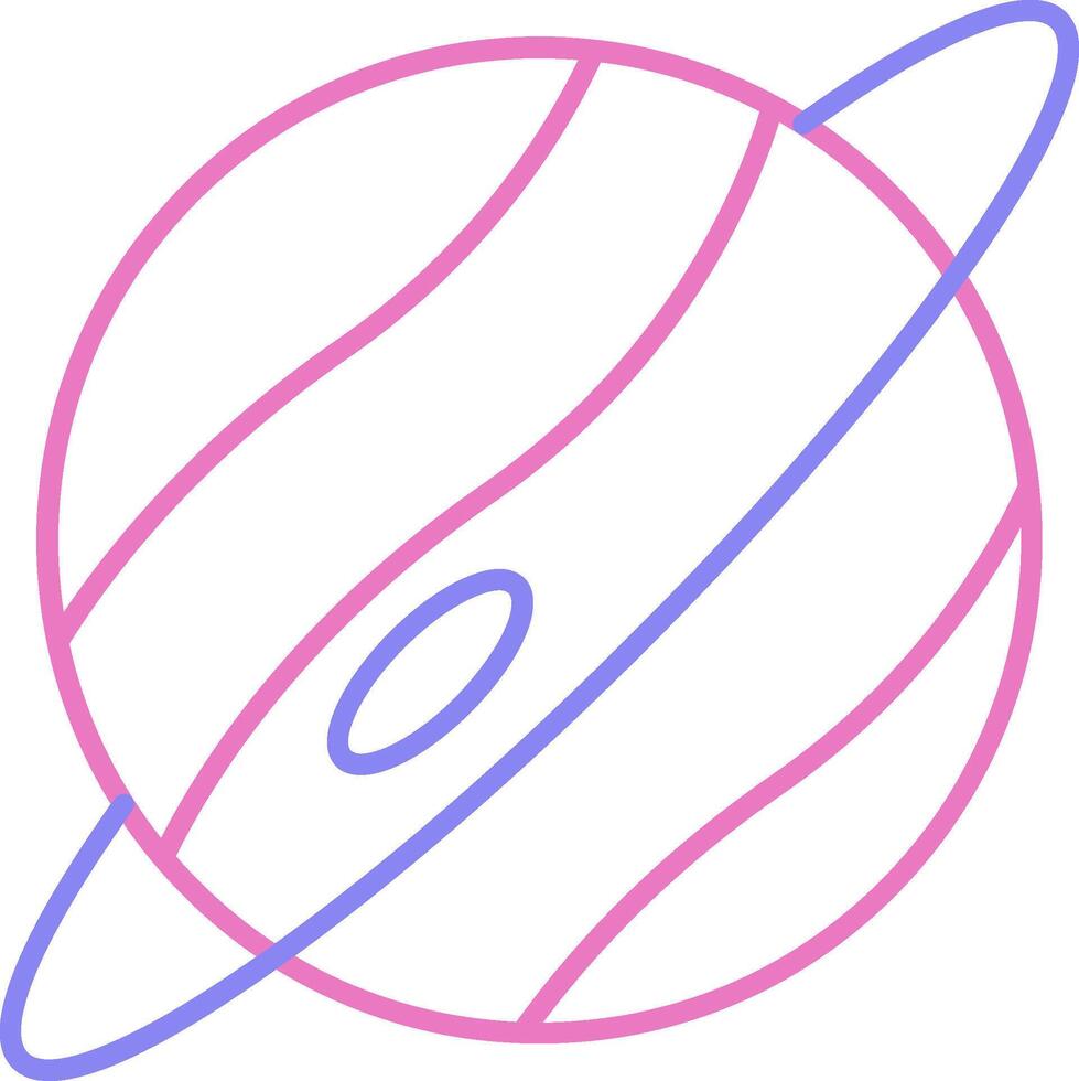Planet Linear Two Colour Icon vector