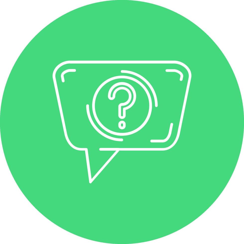 Question Line color circle Icon vector