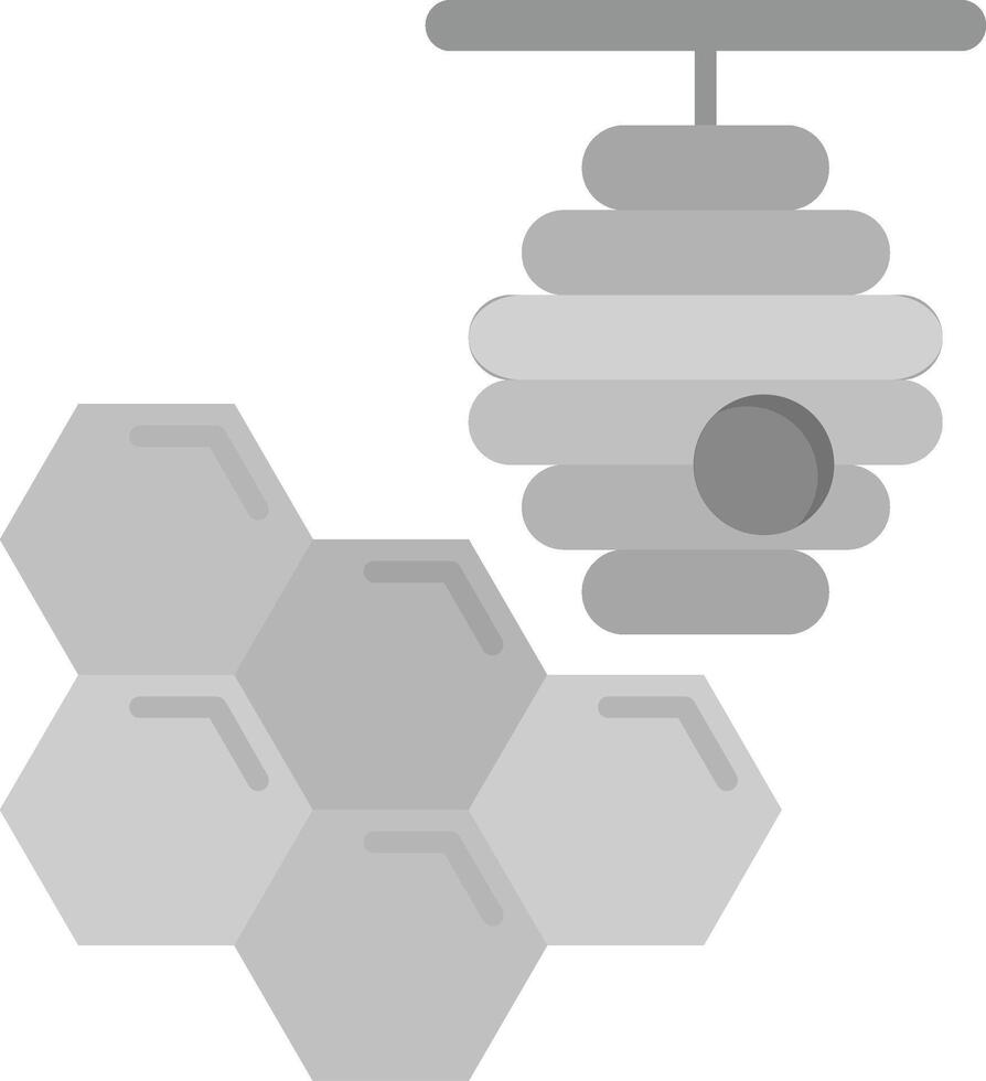 panal gris escala icono vector