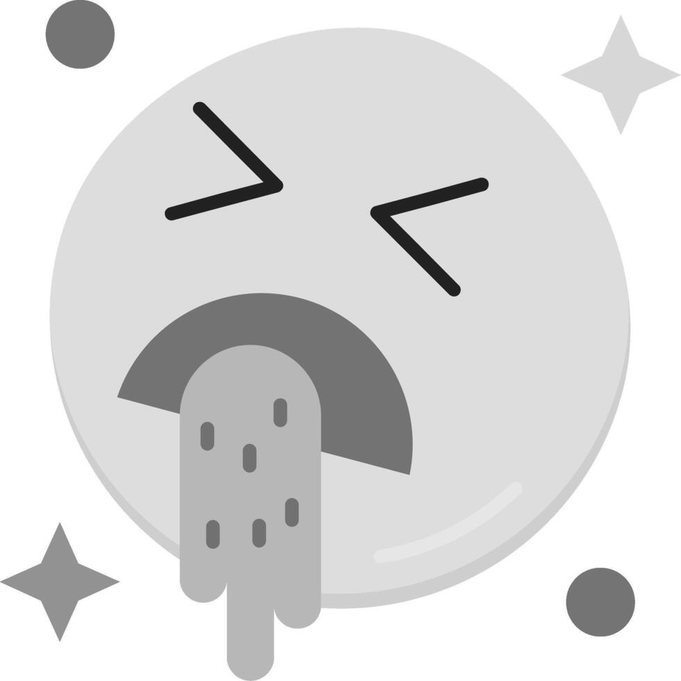 Vomit Grey scale Icon vector