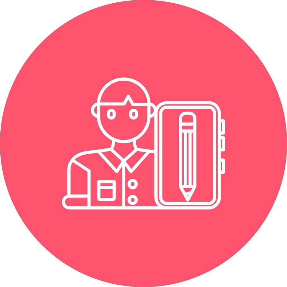 Blogger Line color circle Icon vector