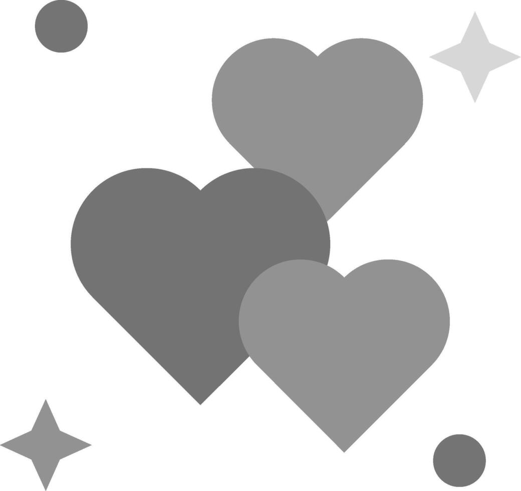 amor gris escala icono vector