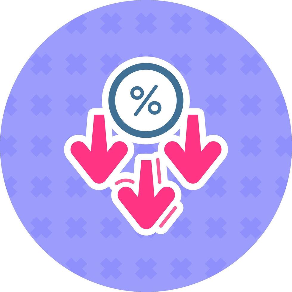 Discount Flat Sticker Icon vector