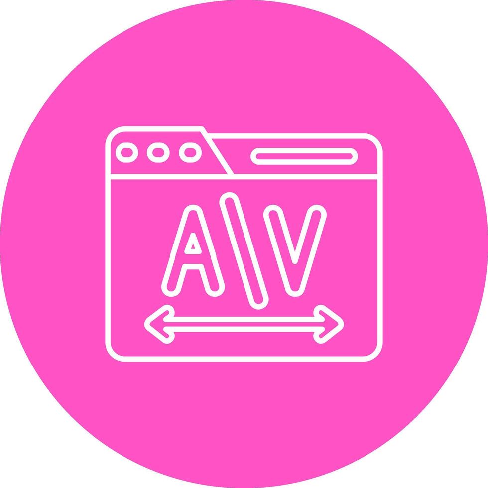 Kerning Line color circle Icon vector