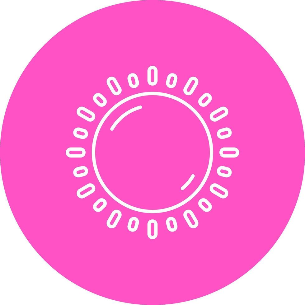 Sunny Line color circle Icon vector