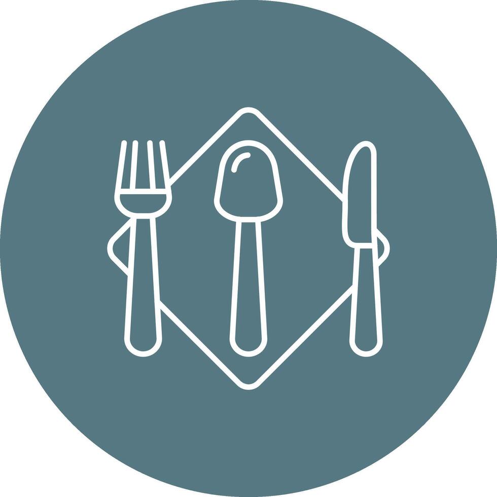 Cutlery Line color circle Icon vector