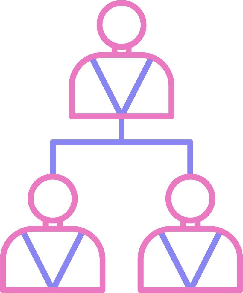 Hierarchy Linear Two Colour Icon vector