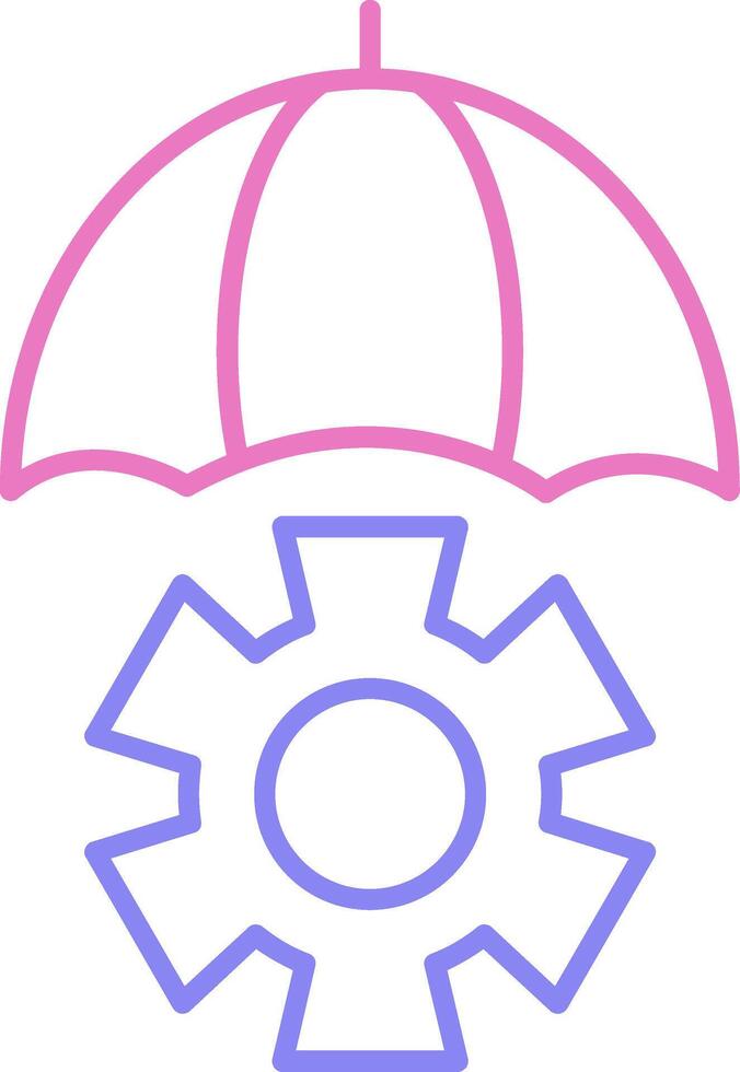 Risk Management Linear Two Colour Icon vector