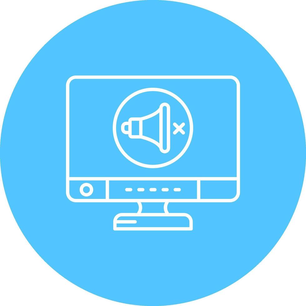 Mute Line color circle Icon vector