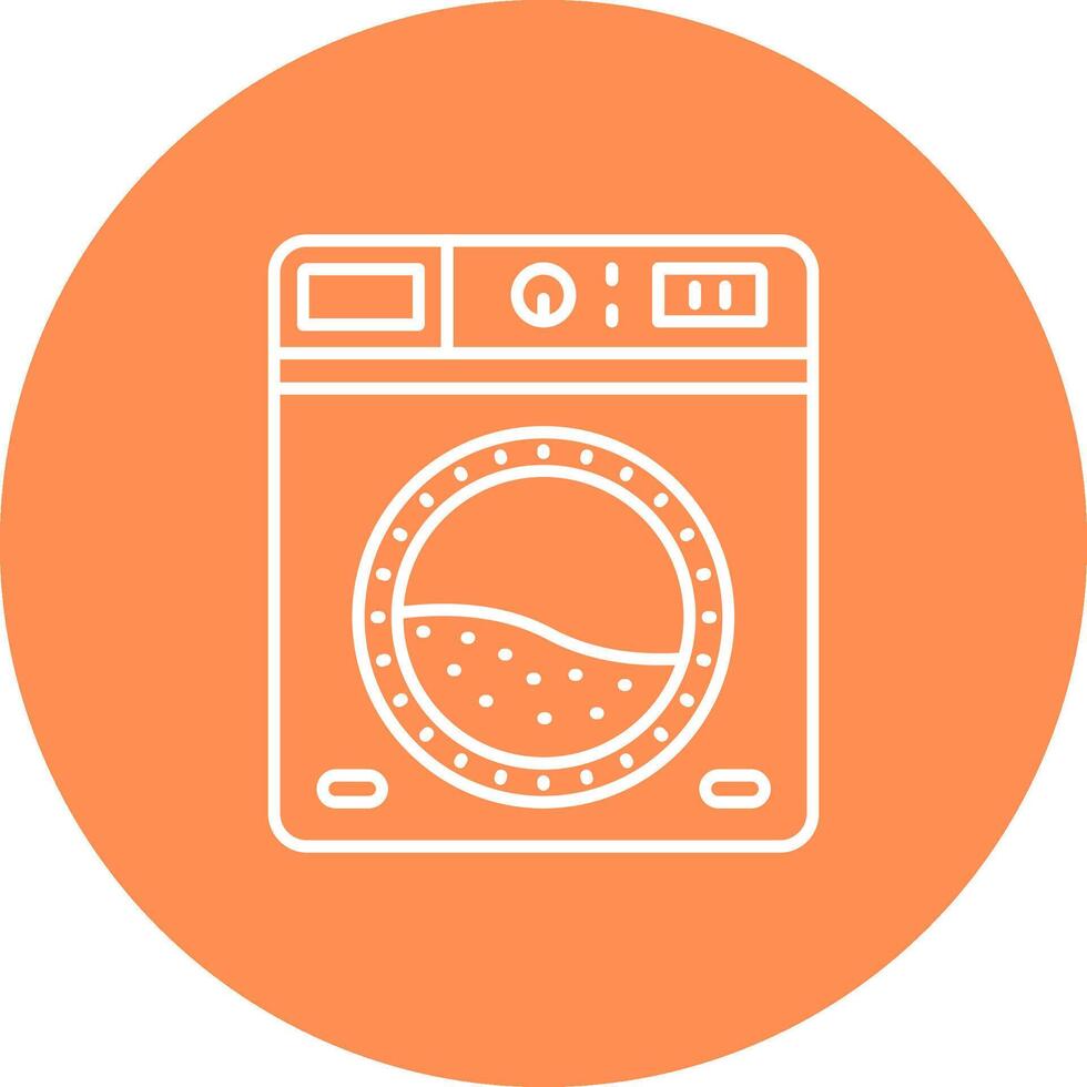Laundry Line color circle Icon vector