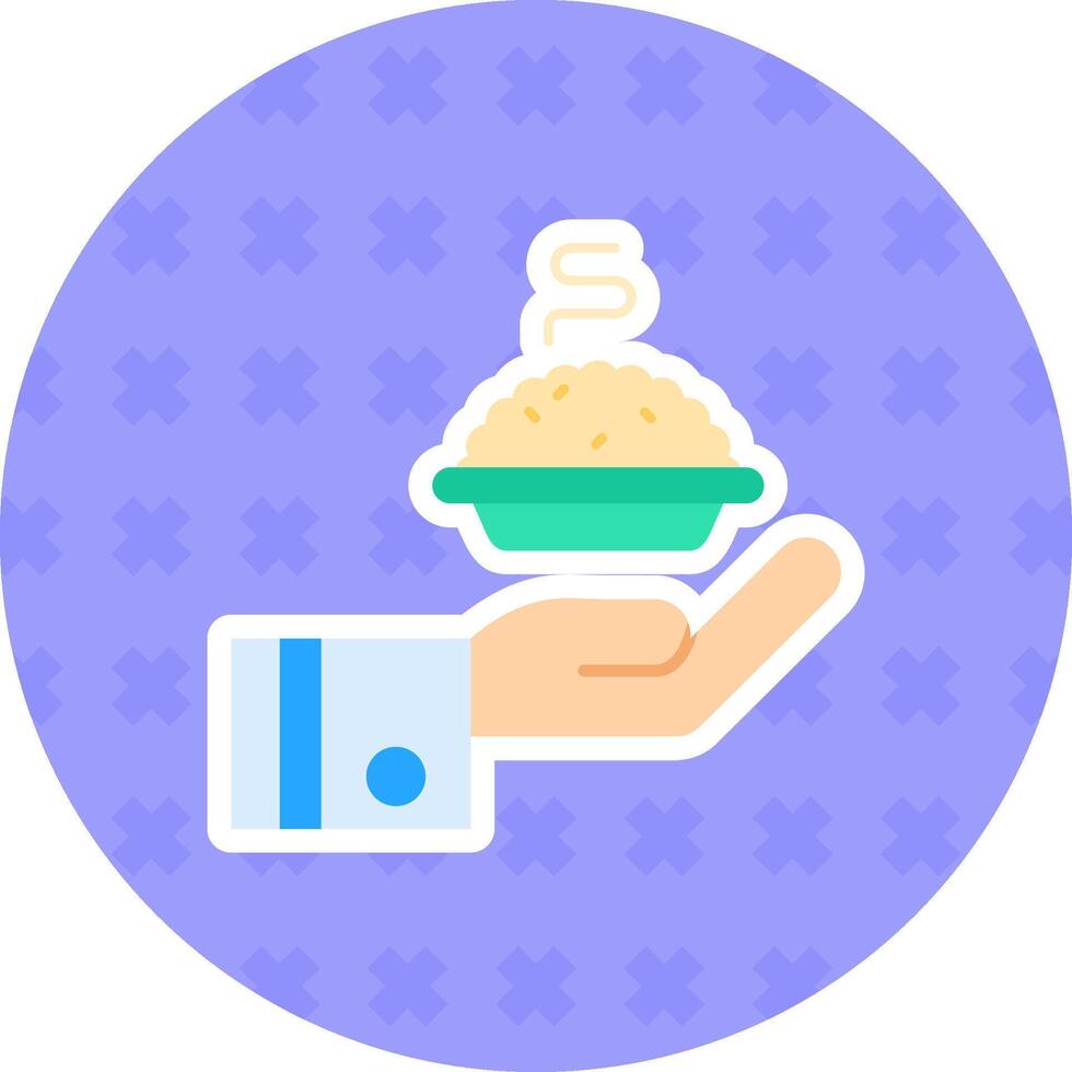 Give Flat Sticker Icon vector