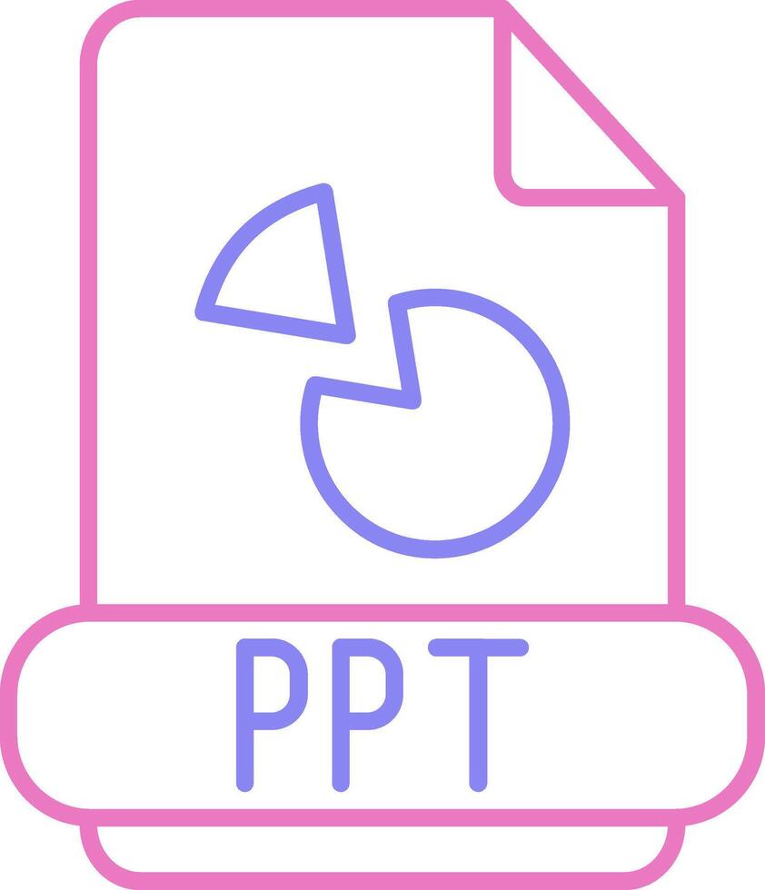 Ppt Linear Two Colour Icon vector