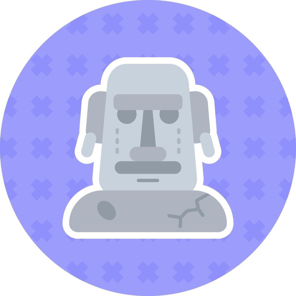 Stonehenge Flat Sticker Icon vector